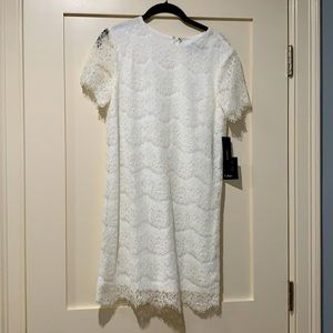 White shift dress